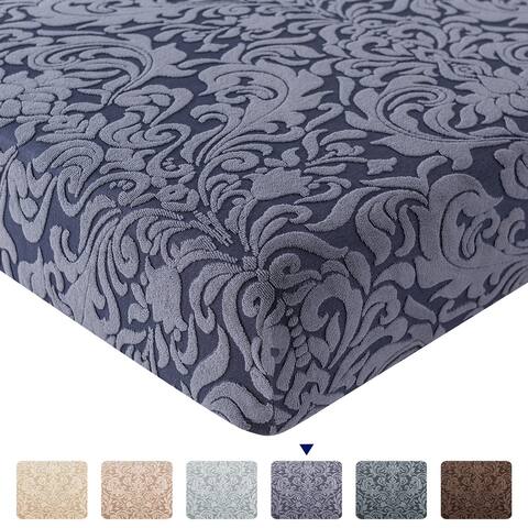 Subrtex 1-piece Cushion Covers Jacquard Damask Stretch Furniture Seat