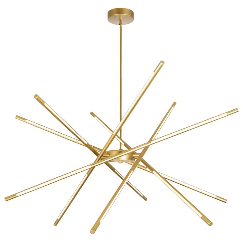 Oskil Integrated LED 43in Satin Gold Chandelier - Satin Gold - Satin Gold