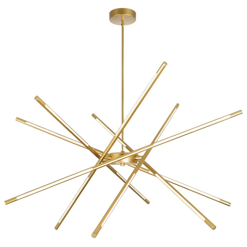 Oskil Integrated LED 43in Satin Gold Chandelier - Satin Gold