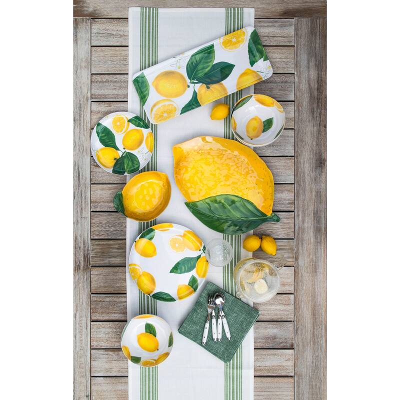 Abode Homewares Lemon Fresh Melamine Figural Platter - 17.3" x 12"