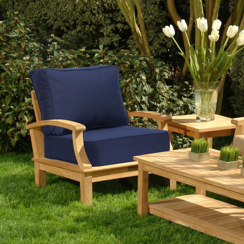 Aoodor 24x25x6 Inch Outdoor Patio Chair Cushions Set, Weather-Resistant Sunbrella Fabric Outdoor Cushion, Set of 2 - 24"x25"