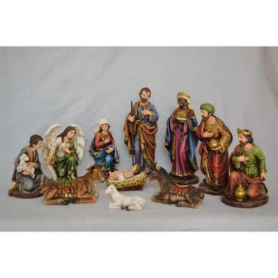Nativity & Three Wise Men 11Pcs/Set 12 Inch H