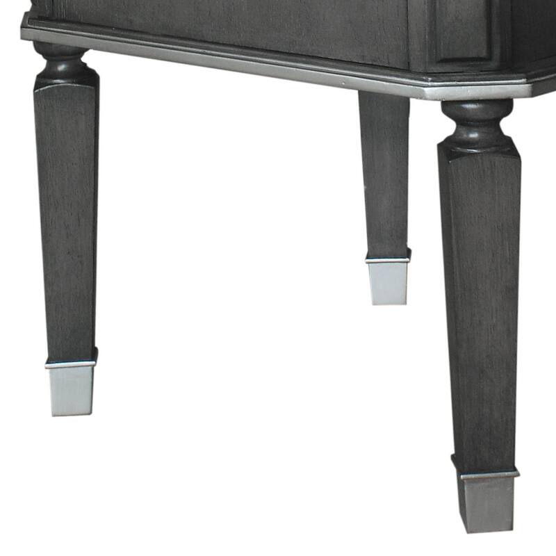 House Beatrice Charcoal & Light Finish End Table