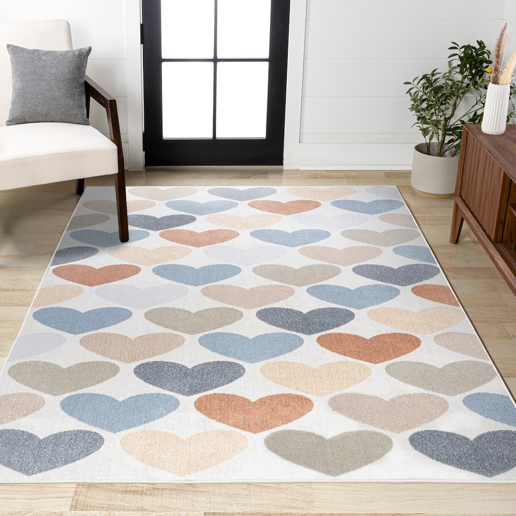 JONATHAN Y Minha Geometric Striped Area Rug