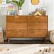 Middlebrook Gammelstaden Mid-Century Solid Wood 6-Drawer Dresser - Caramel