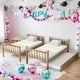 preview thumbnail 2 of 16, Twin Over Twin Rubber Wood Bunk Bed with Trundle,Convertible into 2 Twin Size Beds,with Ladder and Safety Guardrails-Natural