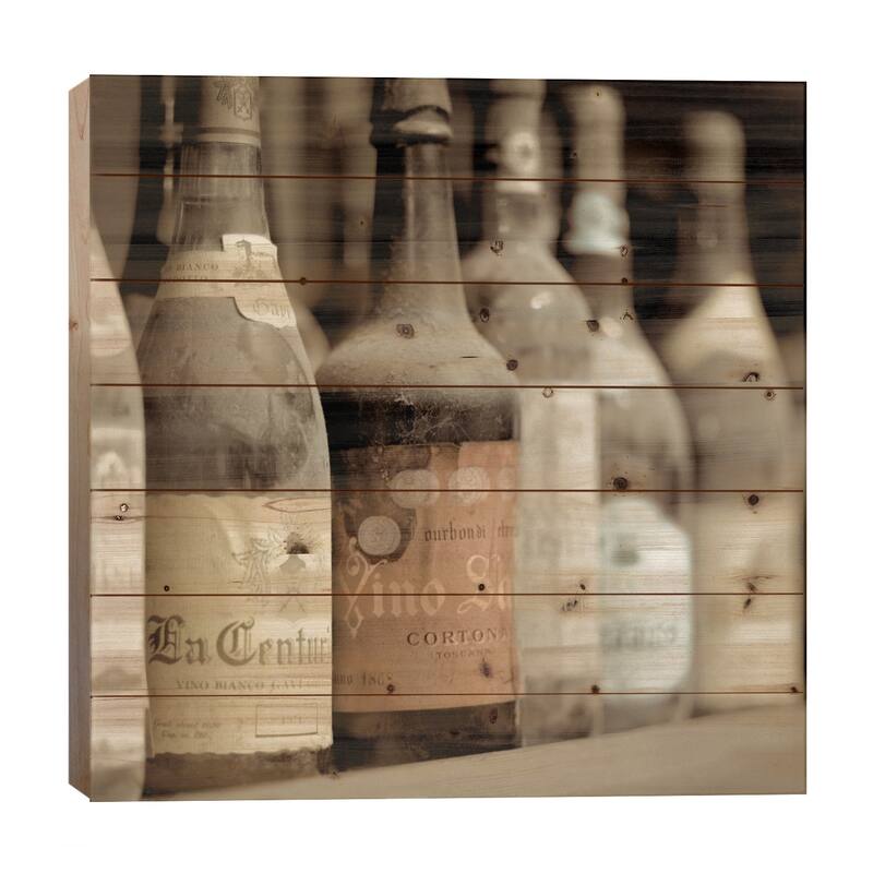 Enoteca a Cortona No. 1 Print On Wood by Alan Blaustein - Multi-Color - 26x26x1.5