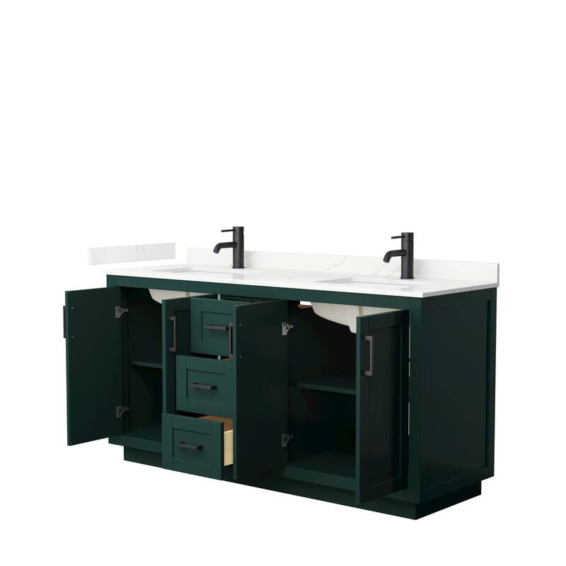 Miranda 66-inch Double Vanity, Quartz Top