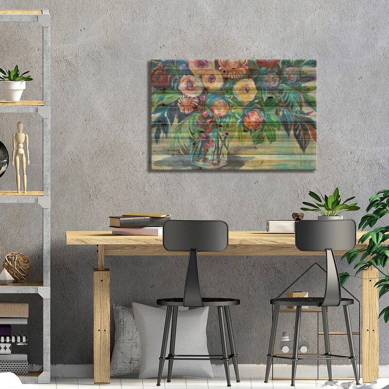 Key West Print On Wood by Jeanette Vertentes - Multi-Color