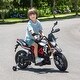 preview thumbnail 5 of 5, Red, Licensed Aprilia Electric Motorcycle, 12V Kids Motorcycle, Training Wheels, LED Lights, Sounds & Music, Battery Powered Black