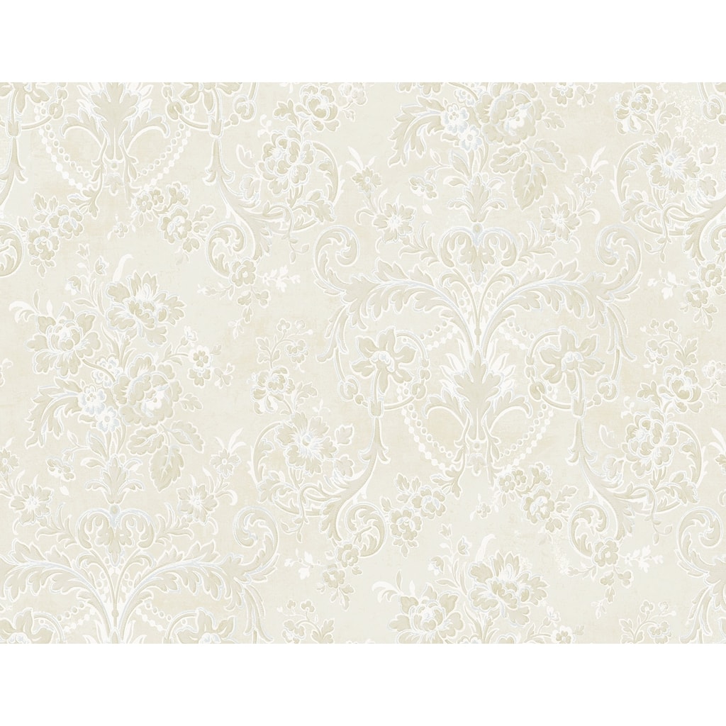 Seabrook Designs Vivienne Damask Unpasted Wallpaper