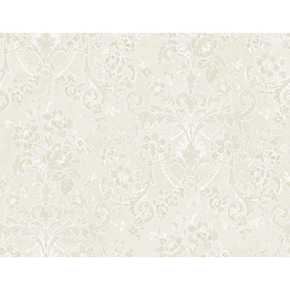 Seabrook Designs Vivienne Damask Unpasted Wallpaper