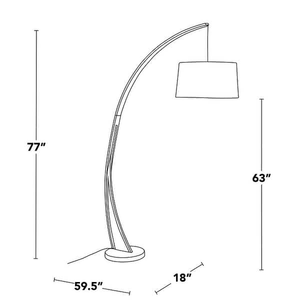 Carson Carrington Farrah Walnut Wood & Marble Floor Lamp
