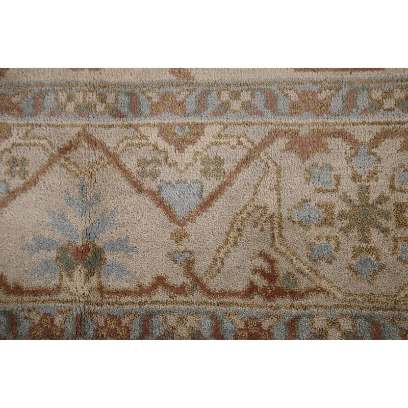 Earth Tone Oushak Indian Area Rug Handmade Oriental Wool Carpet - 7'11"x 10'0"
