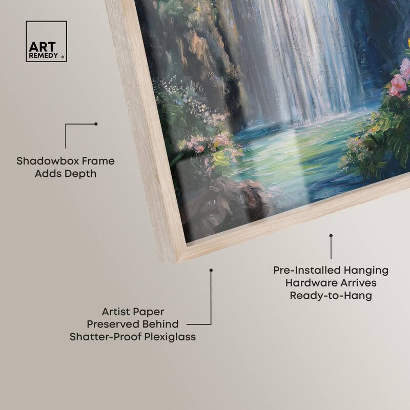 Hidden Falls I Shadowbox by Art Remedy