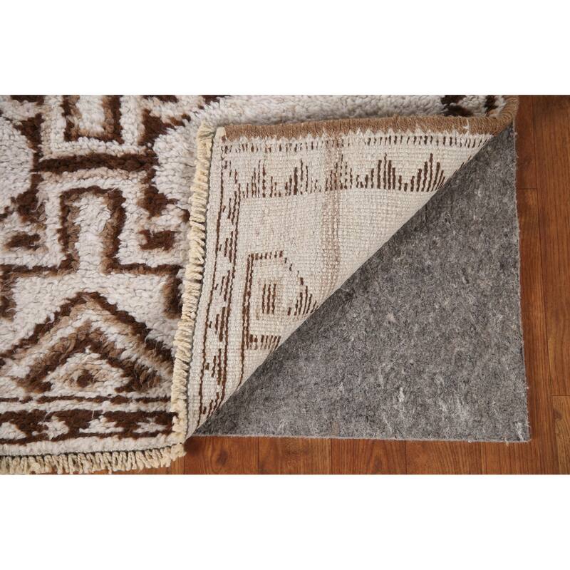 Natural Dye Tribal Anatolian Runner Rug Hand-knotted Wool Carpet - 3'3"x 11'11"