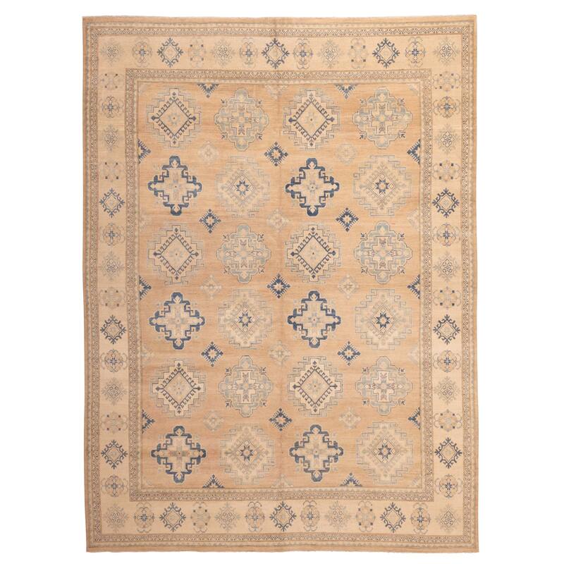 ECARPETGALLERY Hand-knotted Finest Ghazni Tan Wool Rug - 10'7 x 14'0