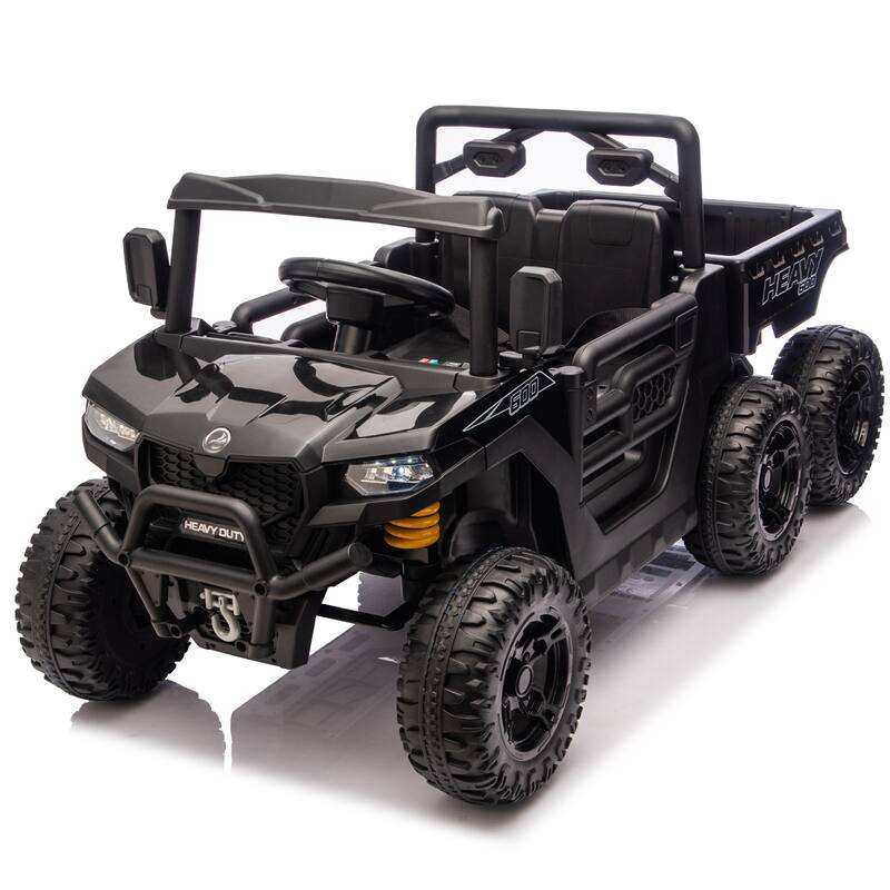 24V 440W Kids Ride On Six-wheel Electric Dump Truck W/ PC 2.4G, 4WD, Upgraded anti-collision bar, Six-wheel Suspension