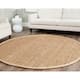 SAFAVIEH Handmade Natural Fiber Bariaa Jute Rug - 7' Round - Natural