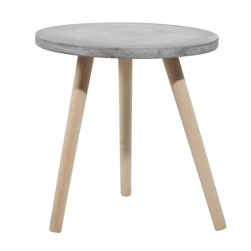 Fiberclay Ceramic Accent Table - Gray - Roche River Decor