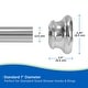 preview thumbnail 8 of 13, Kenney Twist & Fit No Tools Bell End Camlock Tension Shower Curtain Rod, 42-72" - Chrome