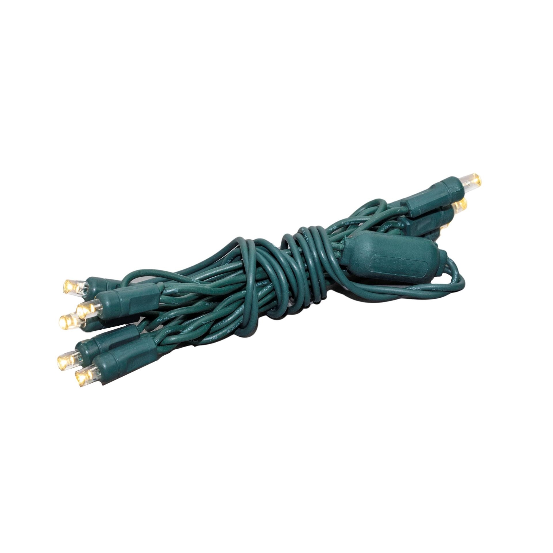 10 Light LED Christmas Craft Mini Light Set, 5’ Long