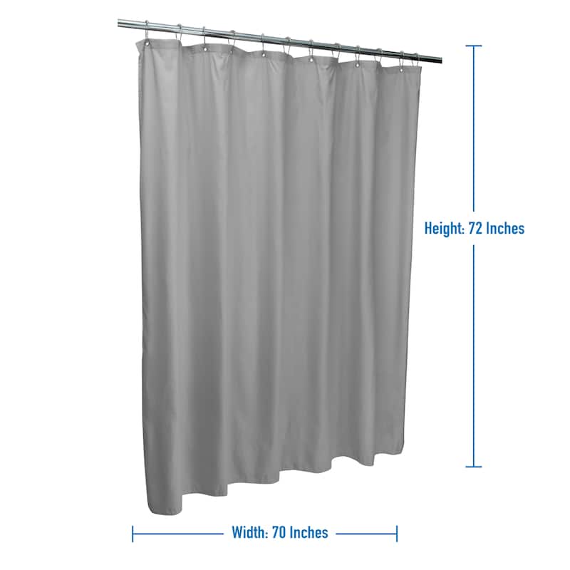 Bath Bliss Microfiber Soft Touch Diamond Design Shower Curtain Liner in Charcoal