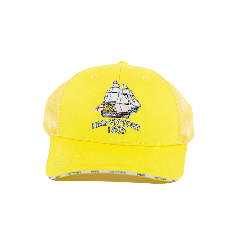HMS Victory Embroidered Cap in Yellow by Alison