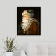 preview thumbnail 6 of 5, "Father Christmas" Black Float Frame Canvas Art