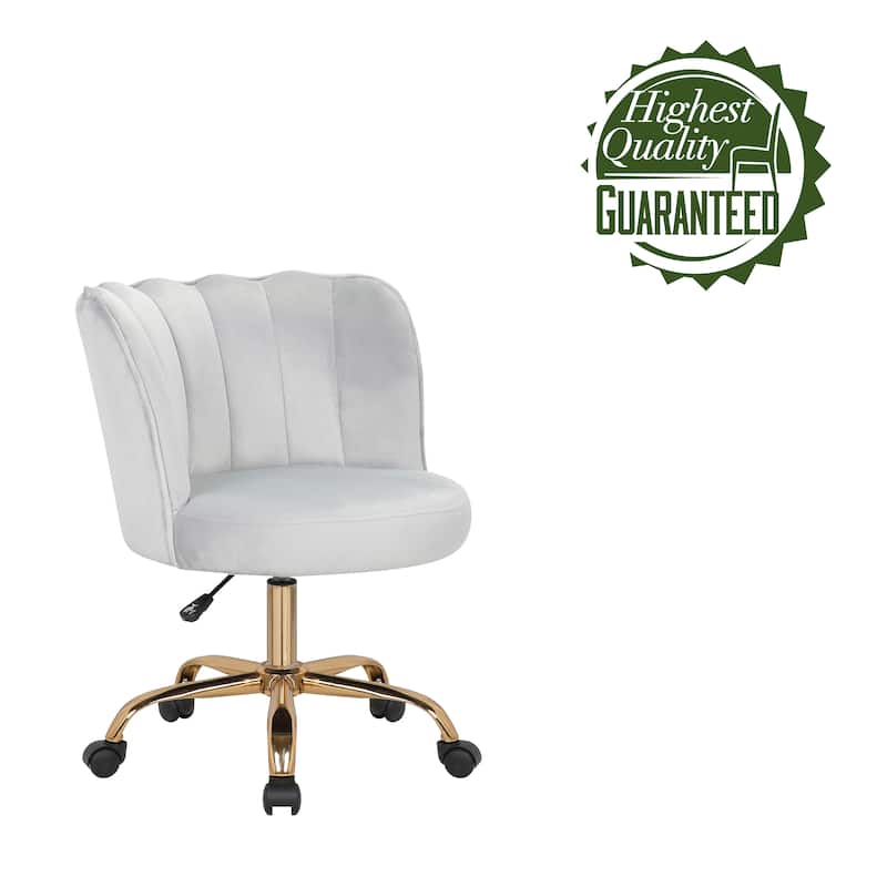 Porthos Home Alma Velvet Swivel Office Chair