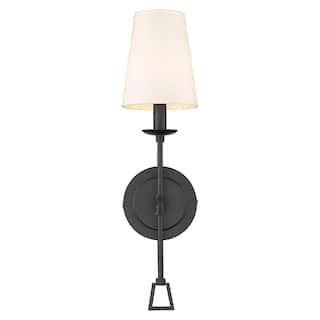 Matte Black Modern Traditional 1-light Wall Sconce