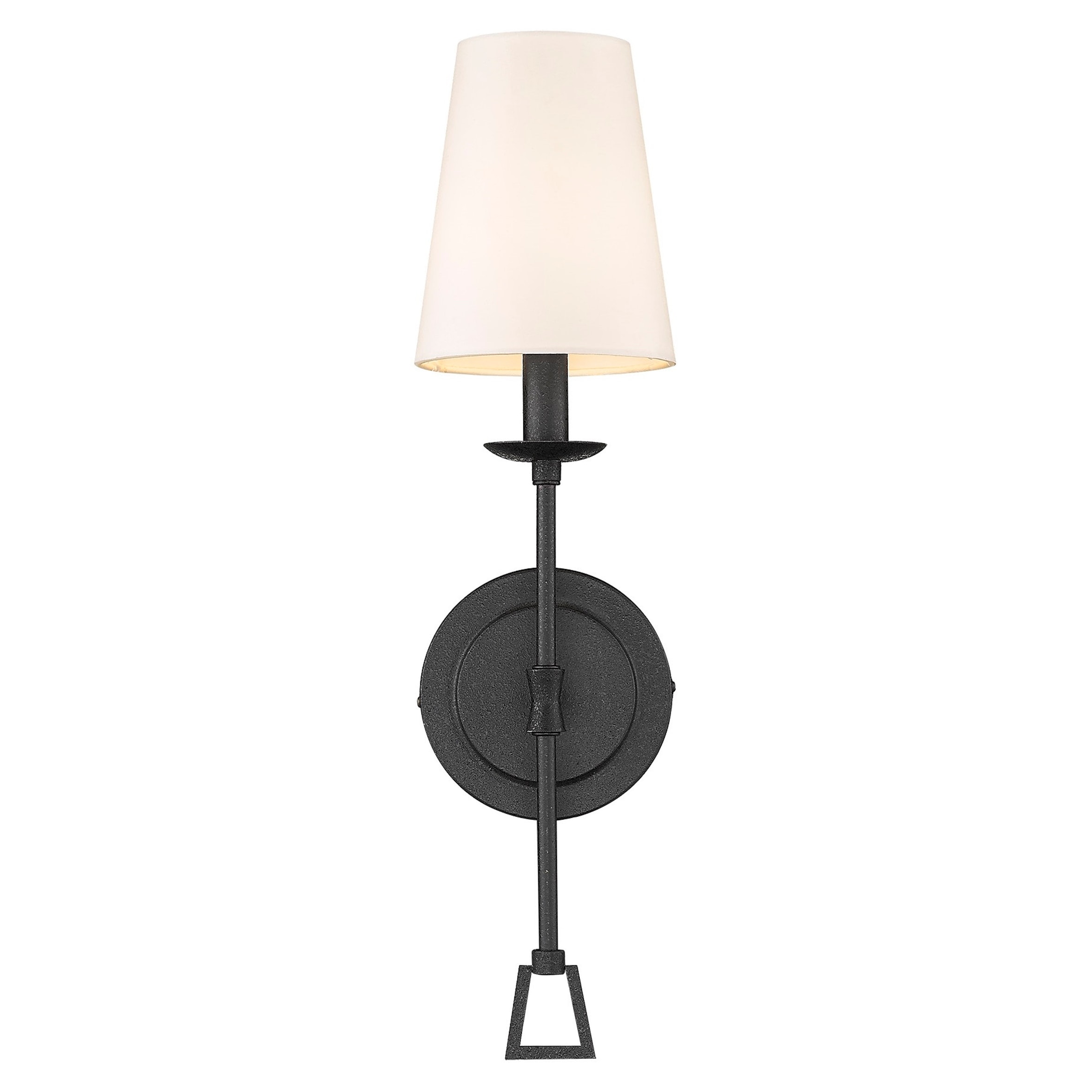 Matte Black Modern Traditional 1-light Wall Sconce