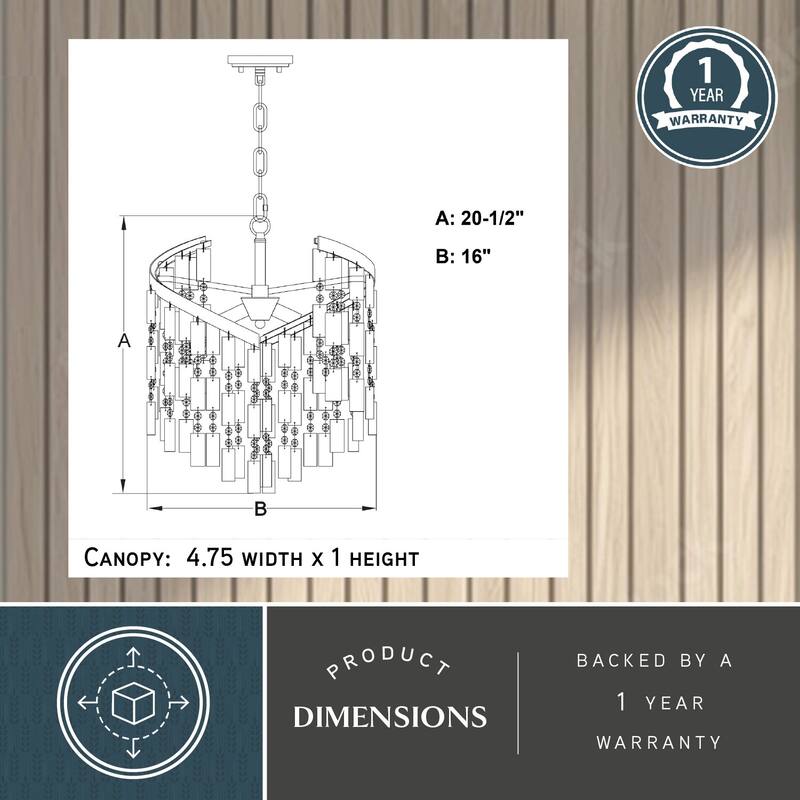 Isabel 4L Satin Nickel Coastal Glam Pendant Chandelier Light with Capiz Shells and Crystal - 16-in W x 20.5-in H x 16-in D