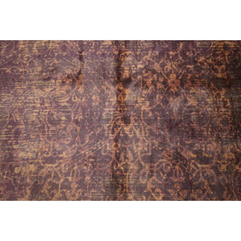 Contemporary Art & Craft Indian Area Rug Handmade Wool Carpet - 9'9"x 13'0"