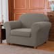 Subrtex Stretch Armchair Slipcover 2 Piece Spandex Furniture Protector - Taupe