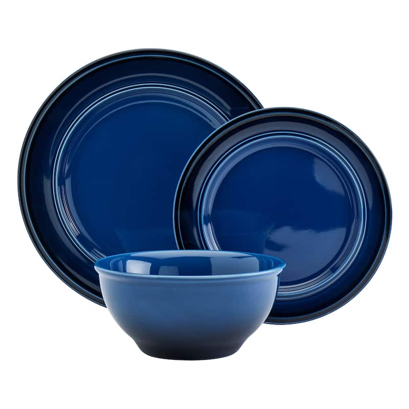 Mason Craft & More Festival Ombre 12PC Dinnerware Set - Service for 4