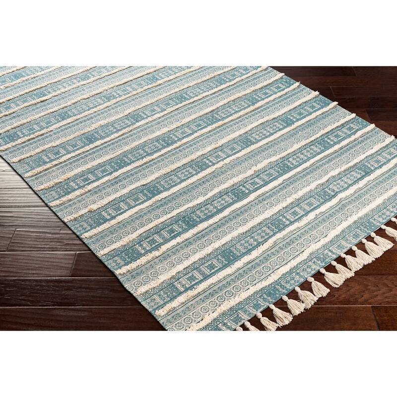 Artistic Weavers Bolat Handmade Bohemian Stripe Cotton Area Rug