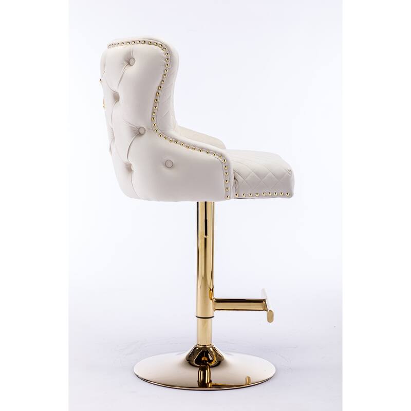 Hengming Velvet Bar Chair Stool One-Piece Set