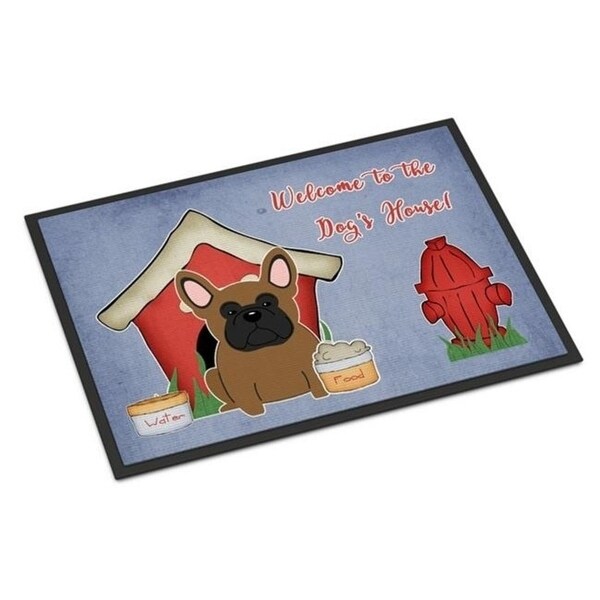 Carolines Treasures BB2767JMAT Dog House Collection French Bulldog Brown Indoor or Outdoor Mat 24 x 0.25 x 36 in.