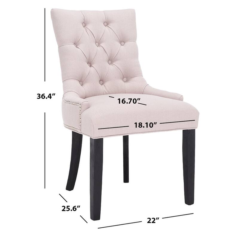 SAFAVIEH Chelsey Grey Ring Dining Chair (Set of 2) - 22" x 25.6" x 36.4" - 22"W x 25"D x 36"H