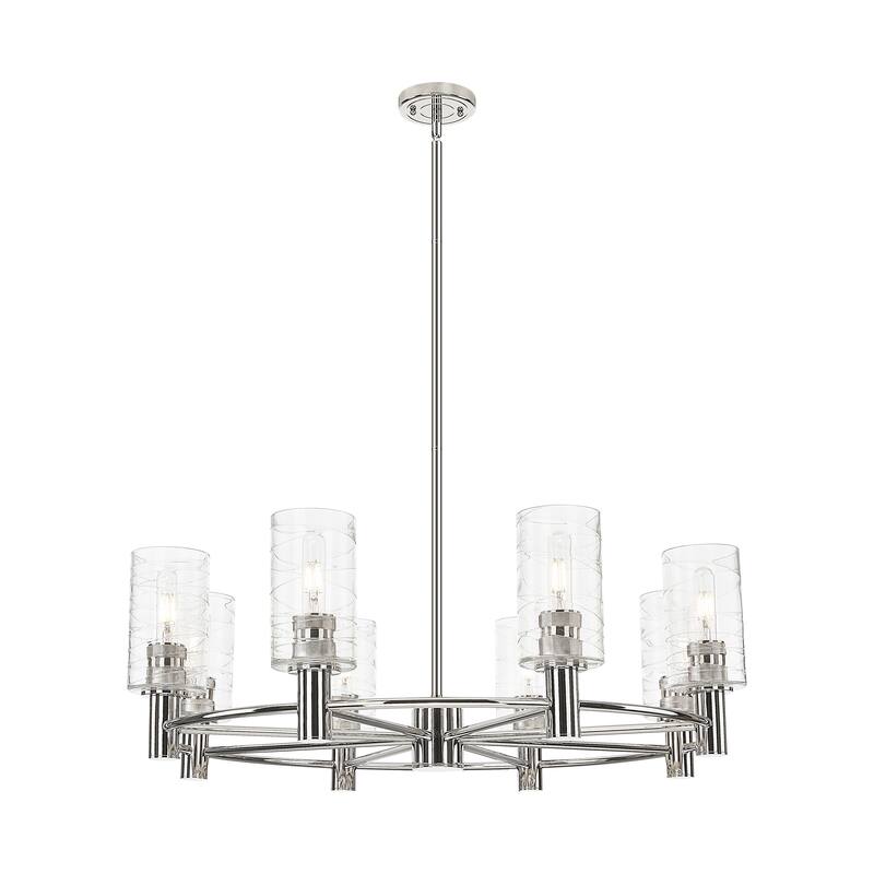 Innovations Lighting Downtown Urban - Crown Point - 8 Light 32" Stem Hung Chandelier with 7" Shade