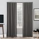 preview thumbnail 55 of 88, Sun Zero Evelina Faux Dupioni Silk Blackout Curtain Panel, Single Panel 50 x 63 - Grey