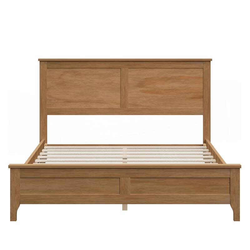 Modern Solid Wood Full Size Platform Bed