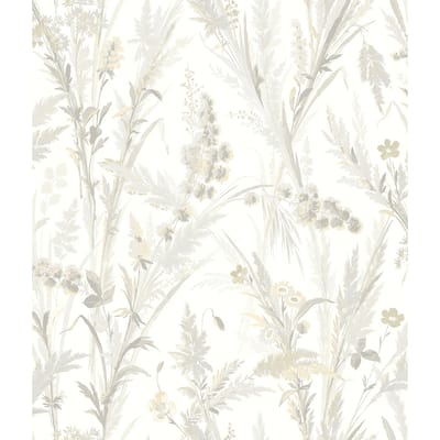 Botanical Gloucester Hillaire Wheat Meadow 33 ft L X 20.5 in W Wallpaper.