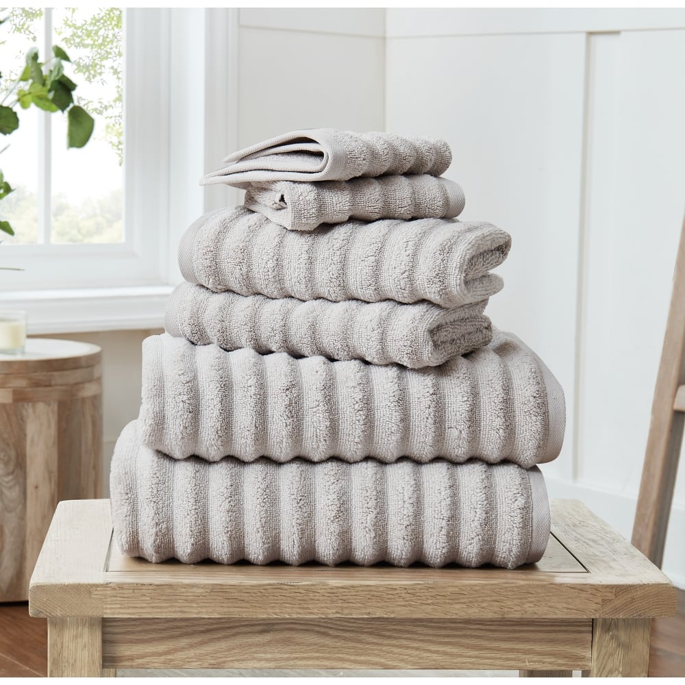 Christian Siriano NY Textured Zero Twist 6 Piece Towel Set