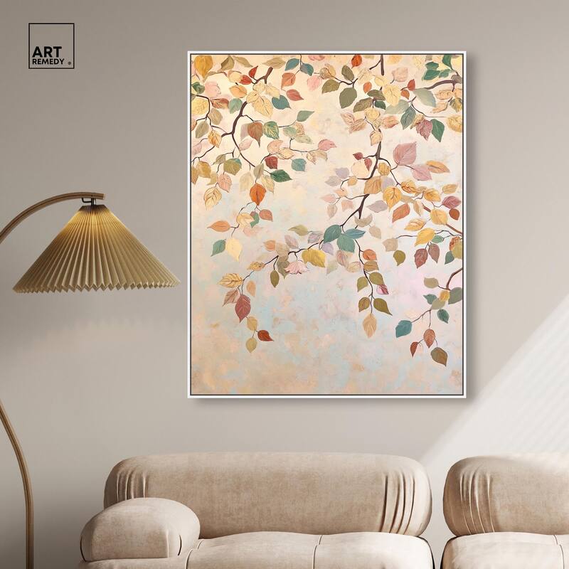 Leaf Swirl Canvas by Art Remedy