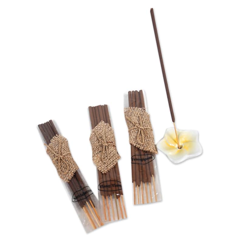 Novica Handmade Plumeria Sunrise Aromatherapy Boxed Gift Set