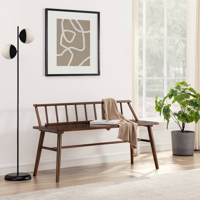 Middlebrook Solid Wood Low-Back Spindle Entry Bench
