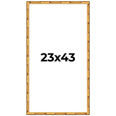 23x43 Frame Gold Bamboo Picture Frame Modern Photo Frame Includes UV Acrylic Shatter Guard Front Acid Free Foam Backing Board