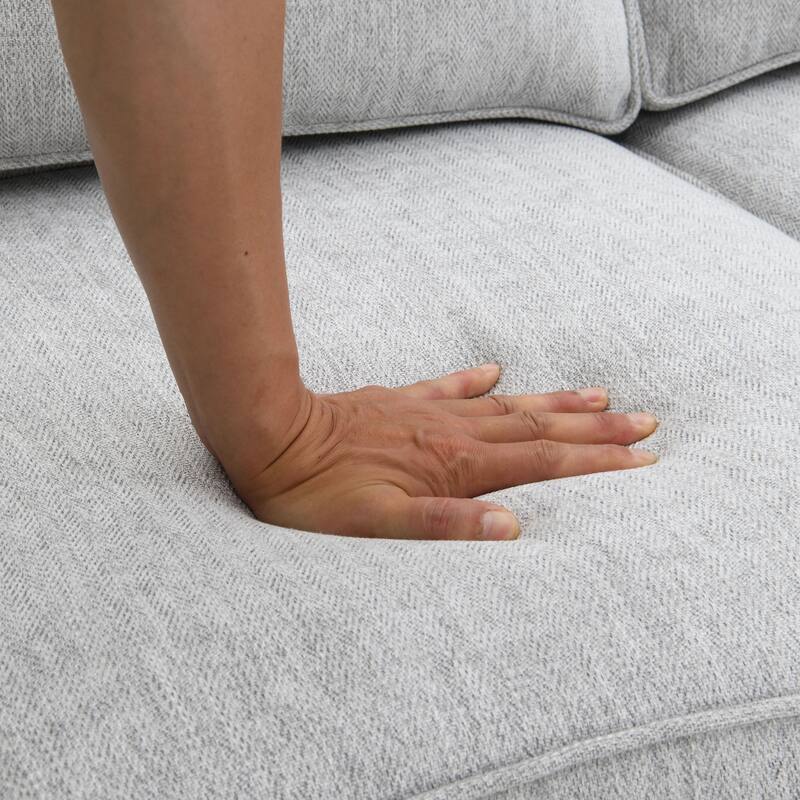 Furniture of America Maevy Chenille Loveseat with Accent Pillows